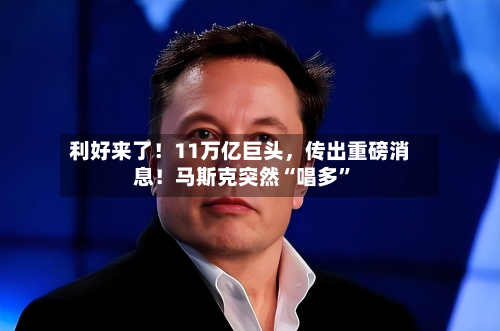 利好来了！11万亿巨头，传出重磅消息！马斯克突然“唱多”-第2张图片