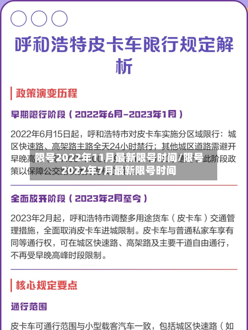 限号2022年11月最新限号时间/限号2022年7月最新限号时间
