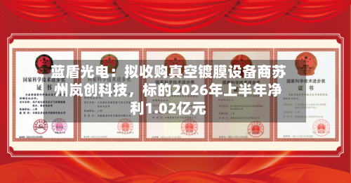 蓝盾光电：拟收购真空镀膜设备商苏州岚创科技，标的2026年上半年净利1.02亿元-第3张图片