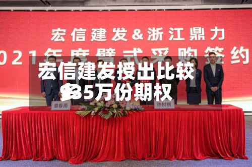 宏信建发授出比较多935万份期权-第2张图片