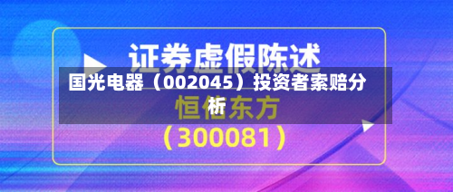 国光电器(002045)投资者索赔分析-第2张图片