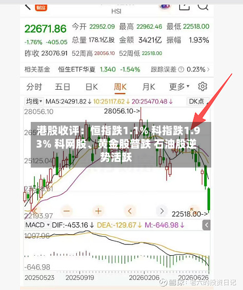 港股收评：恒指跌1.1% 科指跌1.93% 科网股	、黄金股普跌 石油股逆势活跃-第2张图片