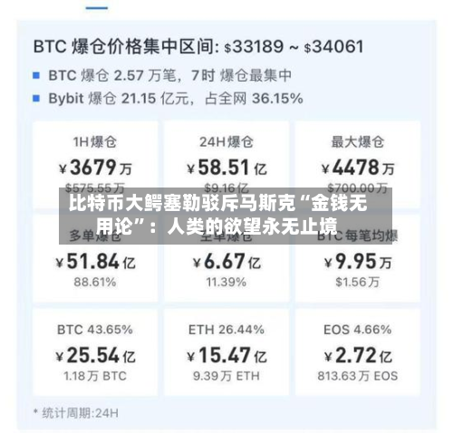 比特币大鳄塞勒驳斥马斯克“金钱无用论”：人类的欲望永无止境-第3张图片