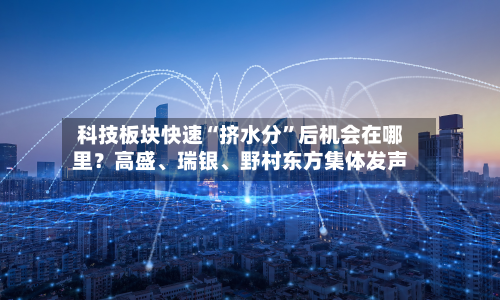 科技板块快速“挤水分”后机会在哪里？高盛	、瑞银、野村东方集体发声-第3张图片