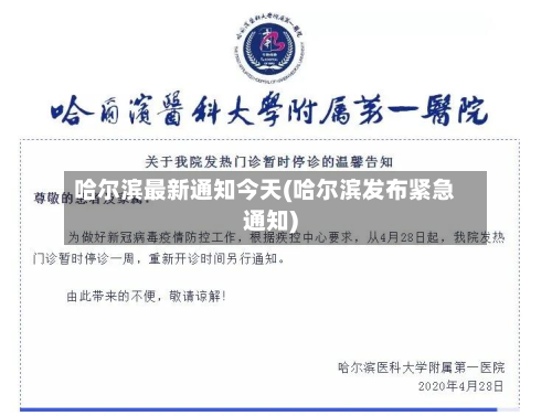 哈尔滨最新通知今天(哈尔滨发布紧急通知)