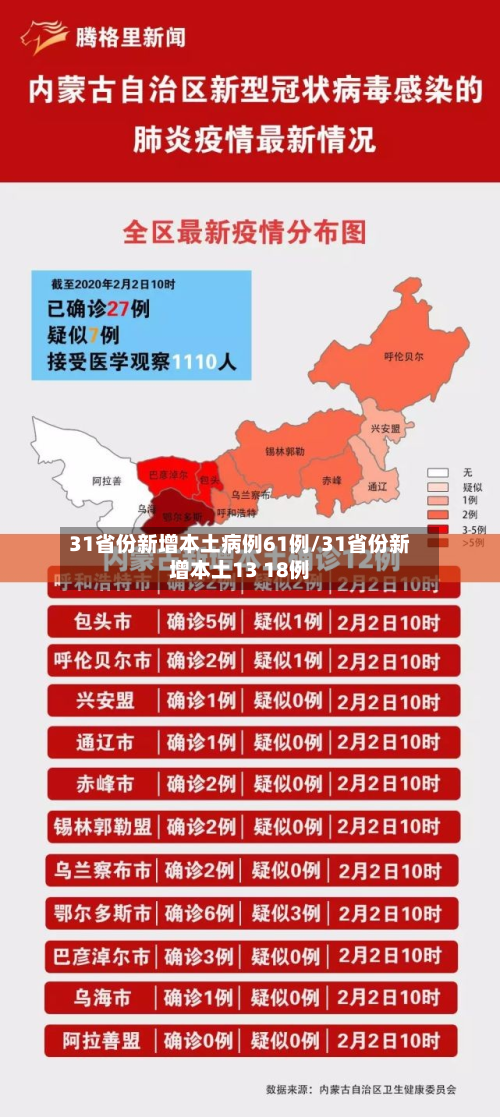 31省份新增本土病例61例/31省份新增本土13 18例-第2张图片