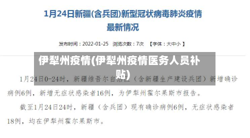 伊犁州疫情(伊犁州疫情医务人员补贴)-第2张图片