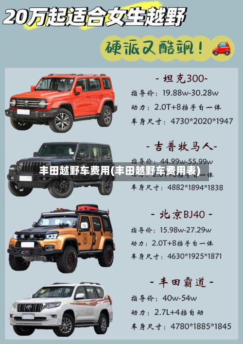丰田越野车费用(丰田越野车费用表)