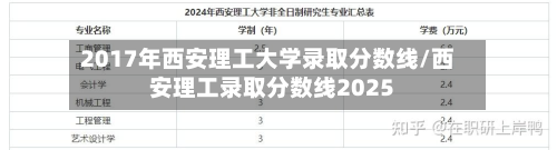 2017年西安理工大学录取分数线/西安理工录取分数线2025-第3张图片