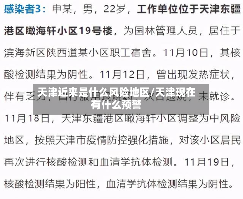 天津近来是什么风险地区/天津现在有什么预警