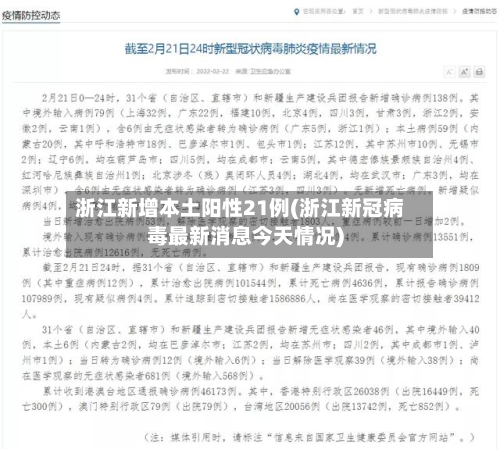 浙江新增本土阳性21例(浙江新冠病毒最新消息今天情况)-第2张图片