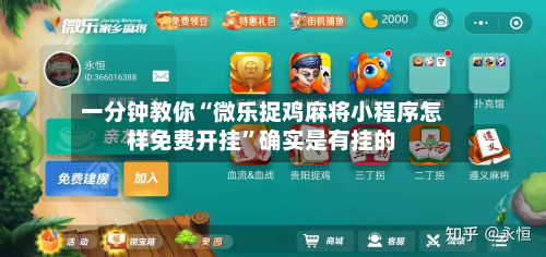 一分钟教你“微乐捉鸡麻将小程序怎样免费开挂”确实是有挂的-第2张图片