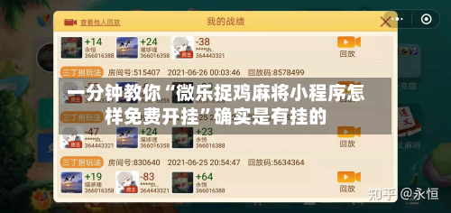 一分钟教你“微乐捉鸡麻将小程序怎样免费开挂”确实是有挂的-第3张图片