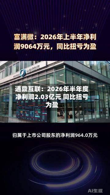 通鼎互联：2026年半年度净利润2.03亿元 同比扭亏为盈-第2张图片