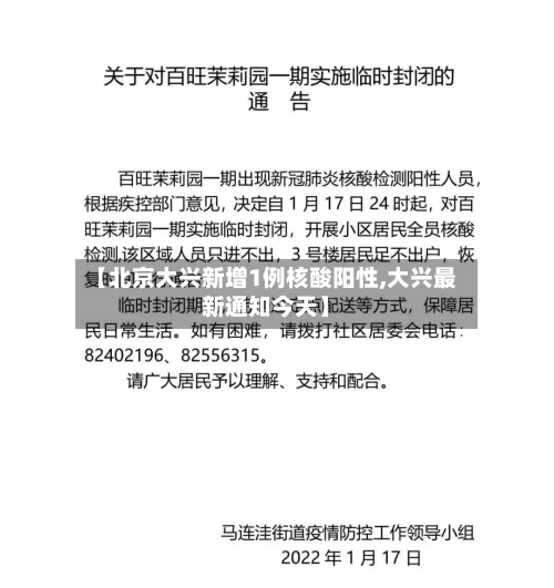 【北京大兴新增1例核酸阳性,大兴最新通知今天】-第2张图片