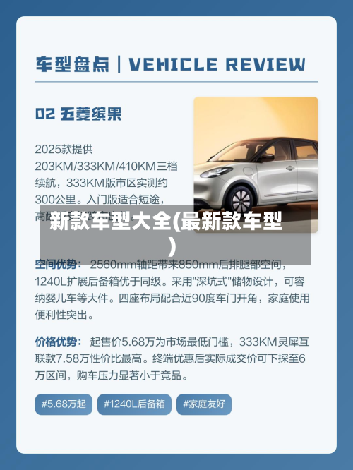 新款车型大全(最新款车型)