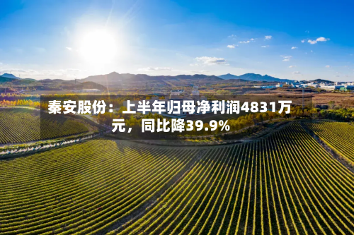 秦安股份：上半年归母净利润4831万元，同比降39.9%-第1张图片