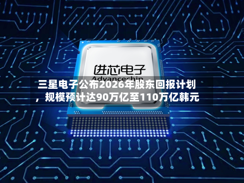 三星电子公布2026年股东回报计划，规模预计达90万亿至110万亿韩元