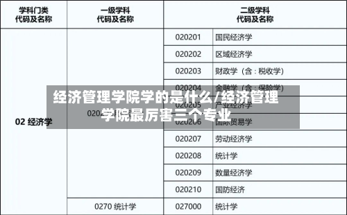 经济管理学院学的是什么/经济管理学院最厉害三个专业-第3张图片