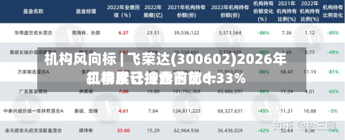 机构风向标 | 飞荣达(300602)2026年二季度已披露前前十机构累计持仓占比6.33%
