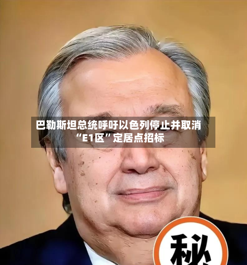 巴勒斯坦总统呼吁以色列停止并取消“E1区”定居点招标-第2张图片