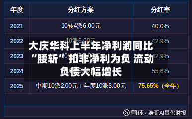 大庆华科上半年净利润同比“腰斩” 扣非净利为负 流动负债大幅增长-第3张图片