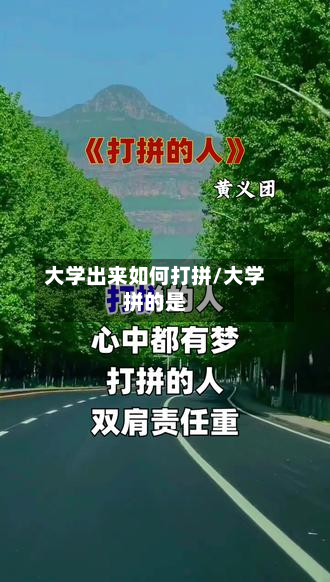 大学出来如何打拼/大学拼的是