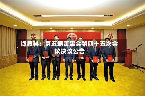 海思科:第五届董事会第四十五次会议决议公告-第2张图片