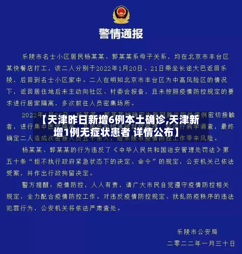 【天津昨日新增6例本土确诊,天津新增1例无症状患者 详情公布】-第2张图片