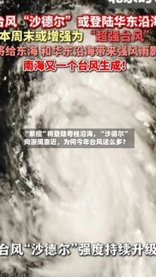 “紫檀”将登陆粤桂沿海，“沙德尔”向浙闽靠近	，为何今年台风这么多？-第2张图片