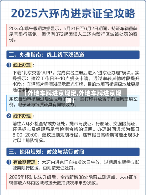 【外地车牌进京规定,外地车牌进京规则】-第2张图片