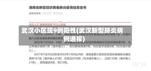 武汉小区现9例阳性(武汉新型肺炎病例通报)