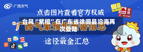 台风“紫檀”在广东省徐闻县沿海再次登陆-第2张图片