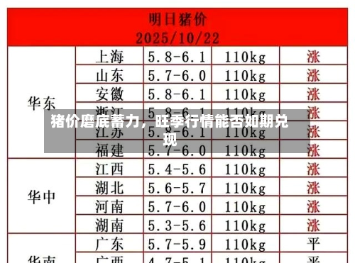 猪价磨底蓄力	，旺季行情能否如期兑现-第3张图片