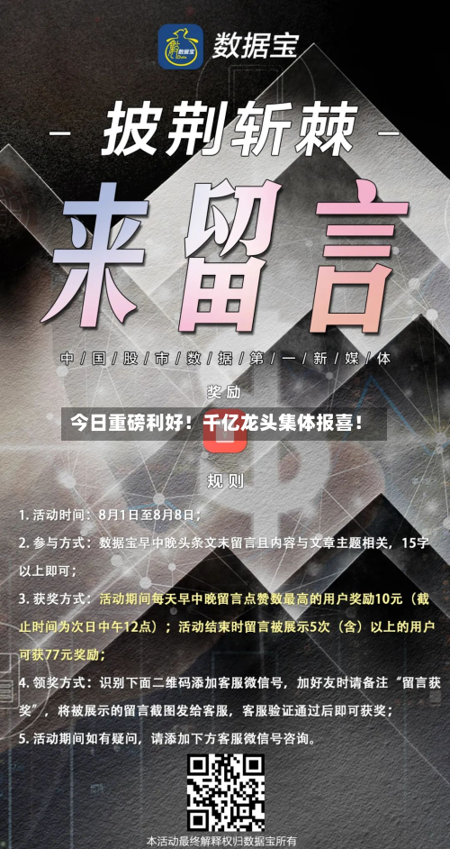 今日重磅利好!千亿龙头集体报喜!-第3张图片