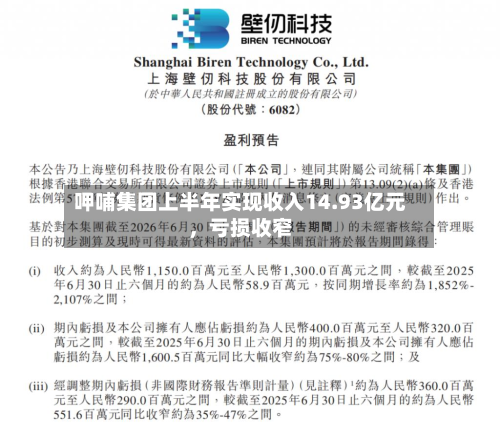 呷哺集团上半年实现收入14.93亿元	，亏损收窄-第1张图片