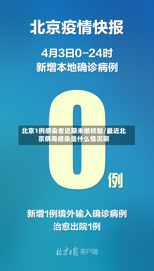 北京1例感染者近期未做核酸/最近北京病毒感染是什么情况啊-第2张图片