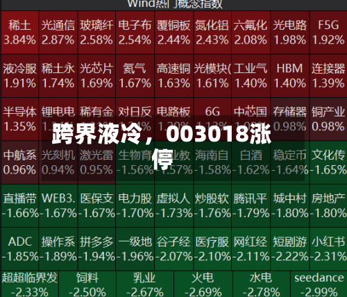 跨界液冷，003018涨停-第1张图片