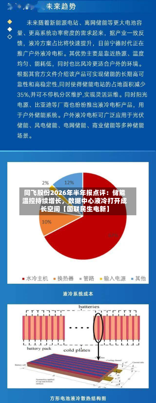 同飞股份2026年半年报点评：储能温控持续增长，数据中心液冷打开成长空间【国联民生电新】