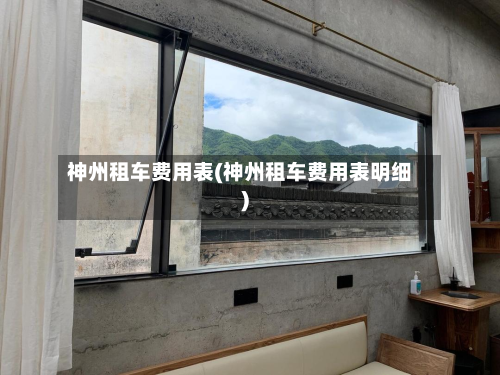 神州租车费用表(神州租车费用表明细)