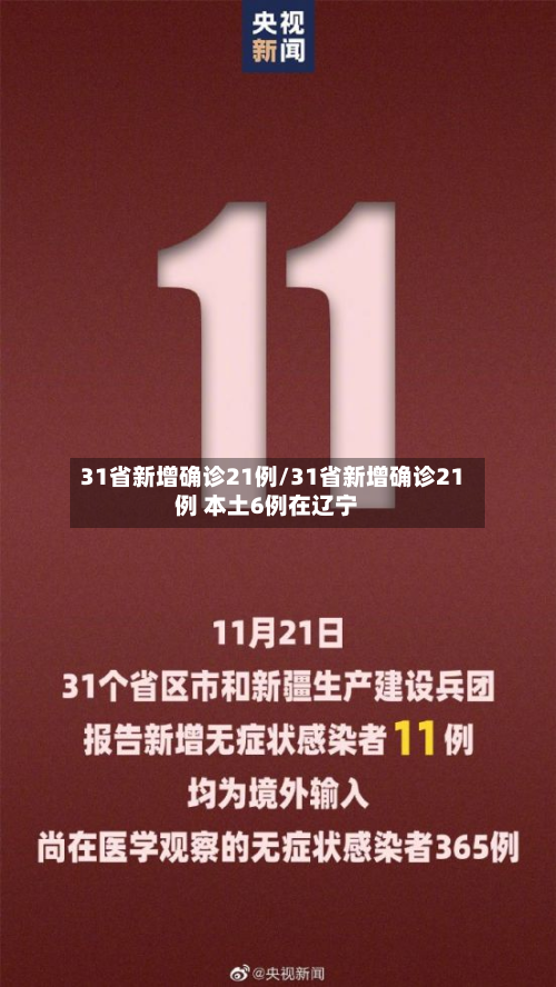 31省新增确诊21例/31省新增确诊21例 本土6例在辽宁-第3张图片