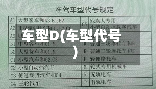 车型D(车型代号)-第2张图片