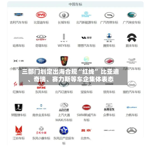 三部门划定出海合规“红线	” 比亚迪、奇瑞、赛力斯等车企集体表态-第2张图片