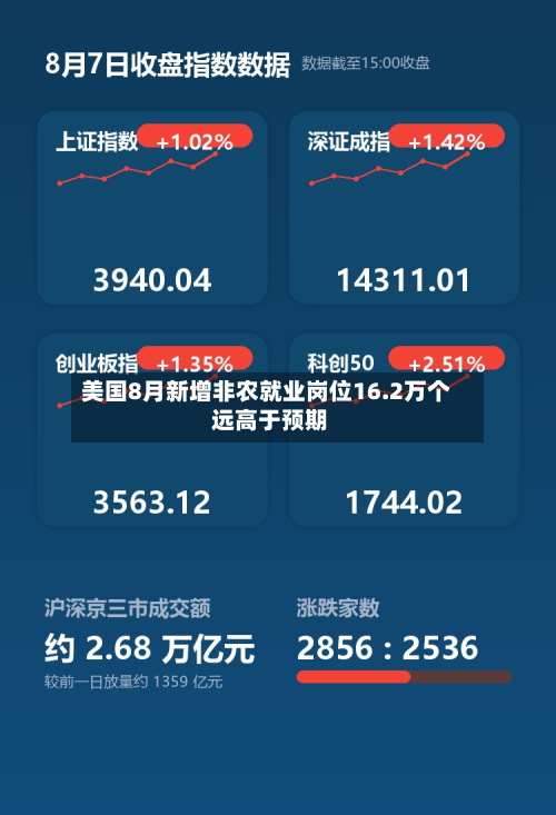 美国8月新增非农就业岗位16.2万个 远高于预期-第2张图片
