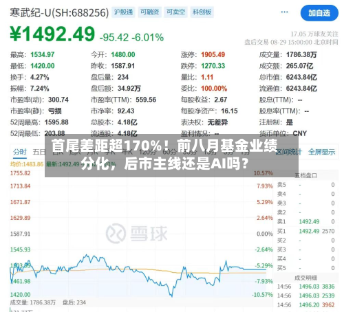 首尾差距超170%！前八月基金业绩分化	，后市主线还是AI吗？-第2张图片