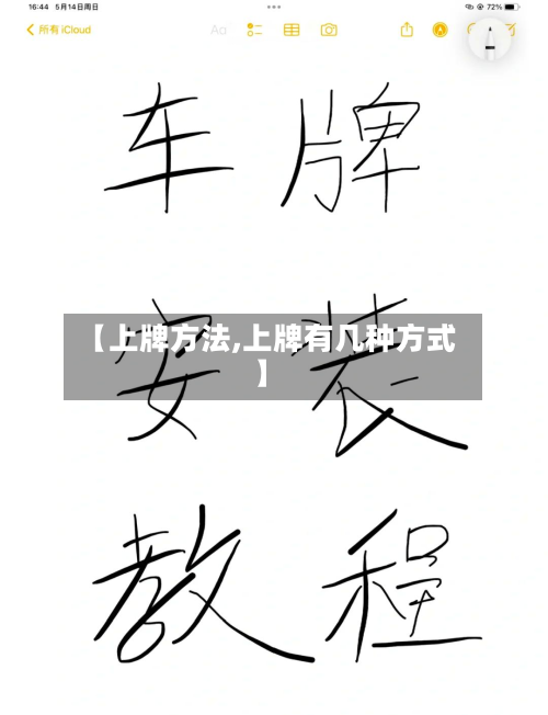 【上牌方法,上牌有几种方式】