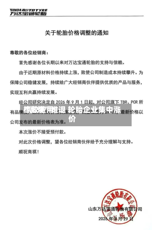 橡胶费用“高烧”难退 轮胎企业集中涨价-第3张图片