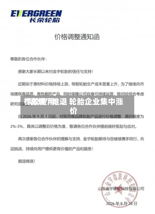 橡胶费用“高烧	”难退 轮胎企业集中涨价-第2张图片