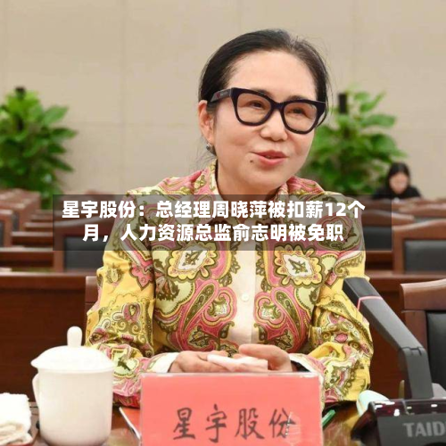 星宇股份：总经理周晓萍被扣薪12个月，人力资源总监俞志明被免职-第2张图片
