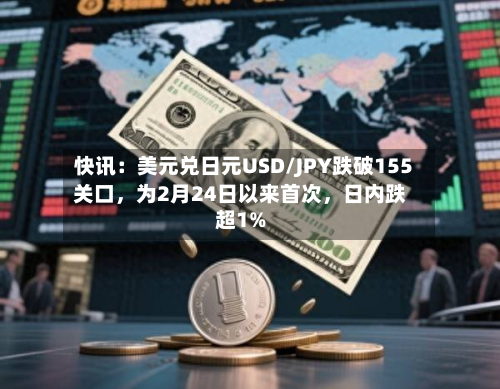 快讯：美元兑日元USD/JPY跌破155关口，为2月24日以来首次，日内跌超1%-第1张图片